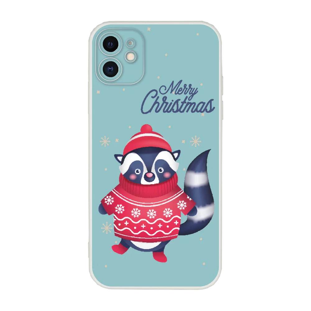 Merry Christmas Mosómedve - IPhone 11 - TPU Shock fehér tok