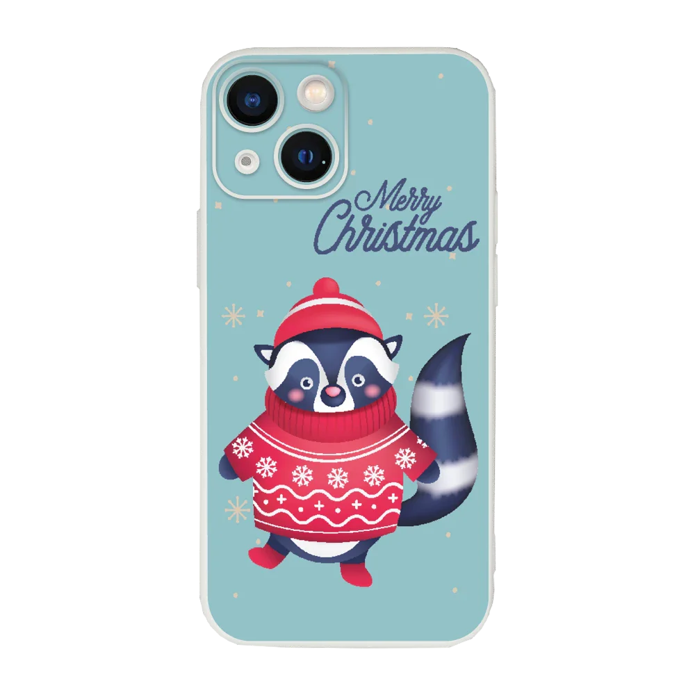 Merry Christmas Mosómedve - IPhone 13 - TPU Shock fehér tok