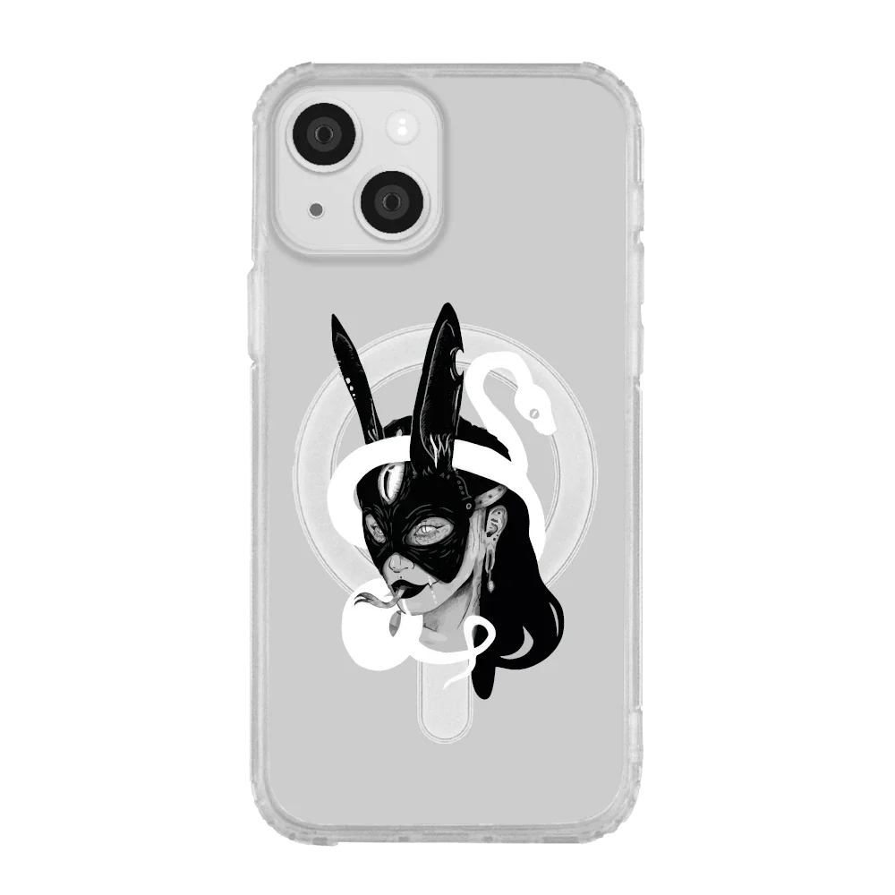 Bunny - IPhone 14 - MagSafe ütésálló átlátszó tok