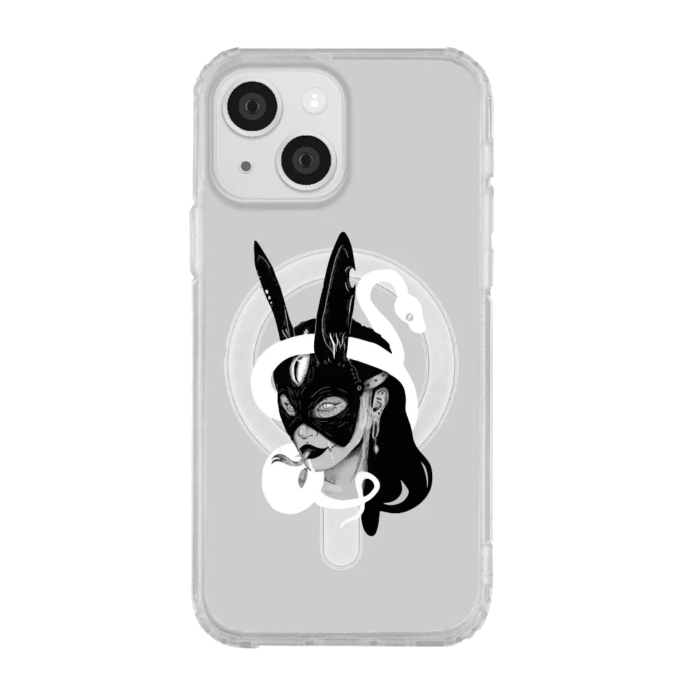 Bunny - IPhone 15 - MagSafe ütésálló átlátszó tok