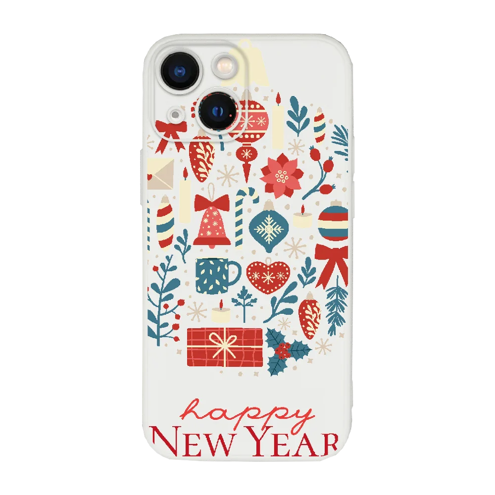 Happy New Year - IPhone 15 - TPU Shock fehér tok