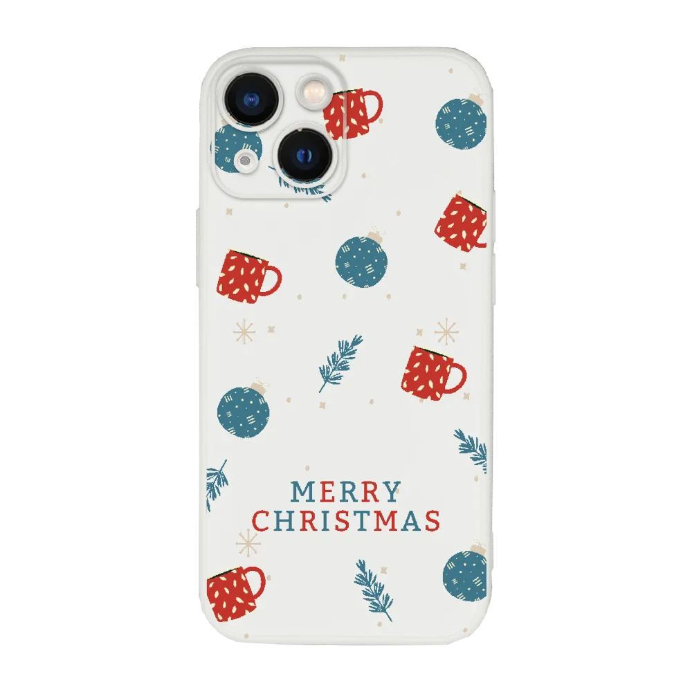 Merry Christmas 3 - IPhone 15 - TPU Shock fehér tok