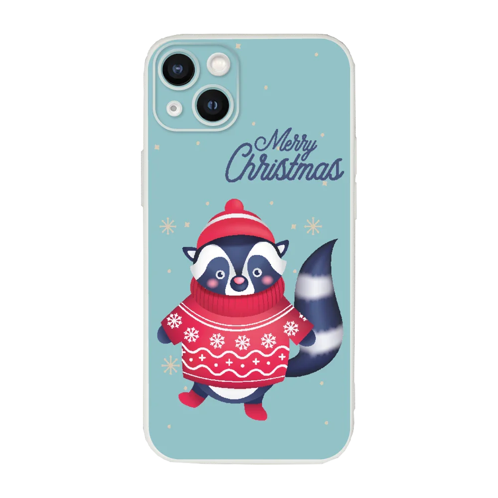 Merry Christmas Mosómedve - IPhone 15 Plus - TPU Shock fehér tok