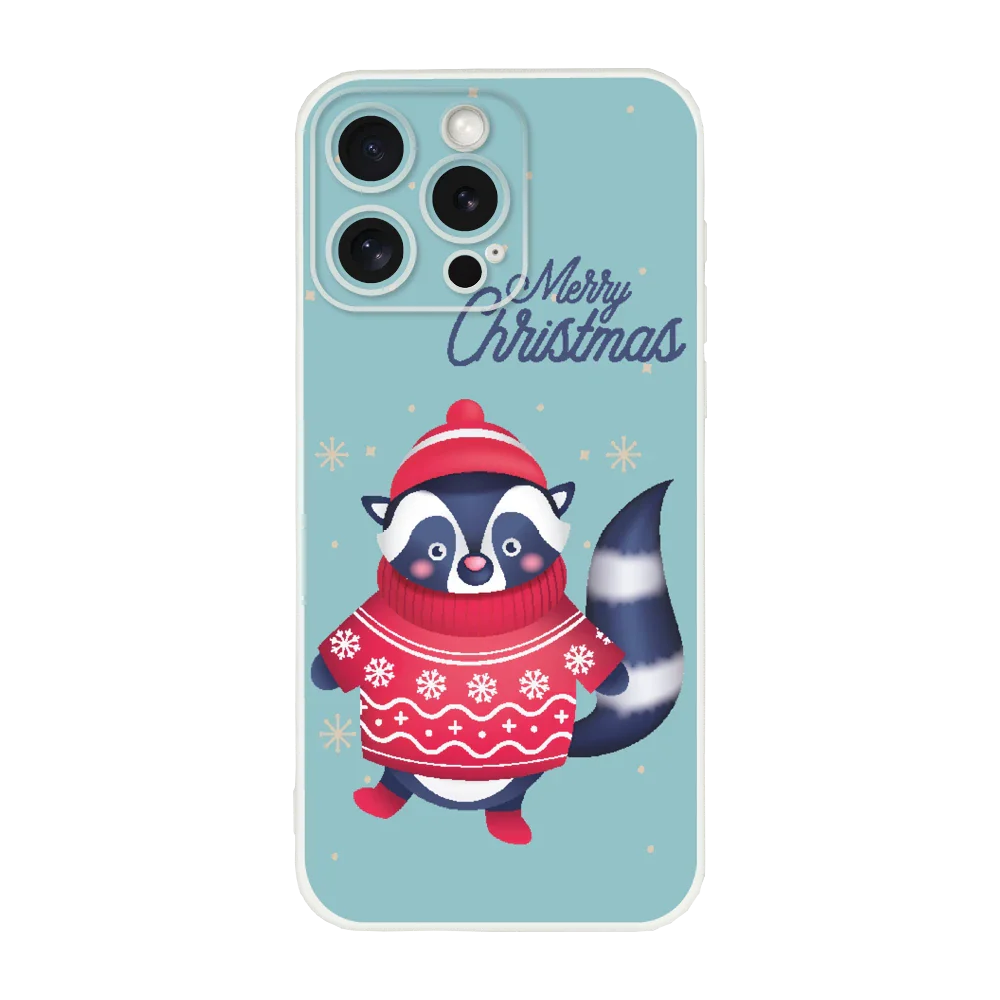 Merry Christmas Mosómedve - IPhone 15 Pro - TPU Shock fehér tok