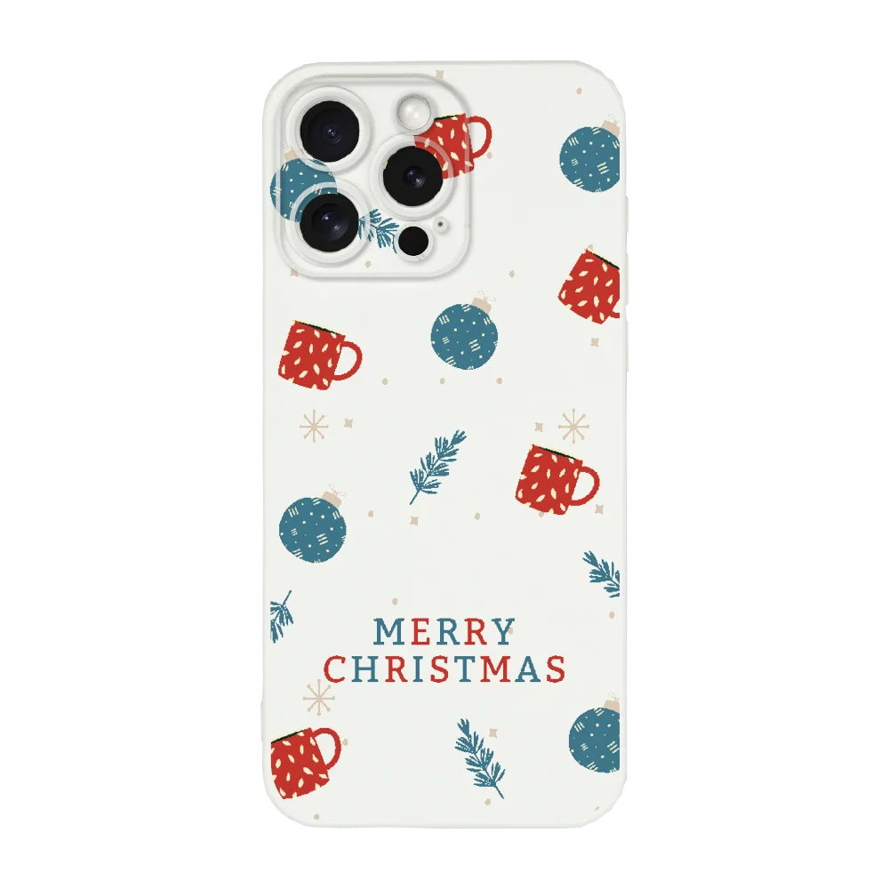 Merry Christmas 3 - IPhone 15 Pro - TPU Shock fehér tok